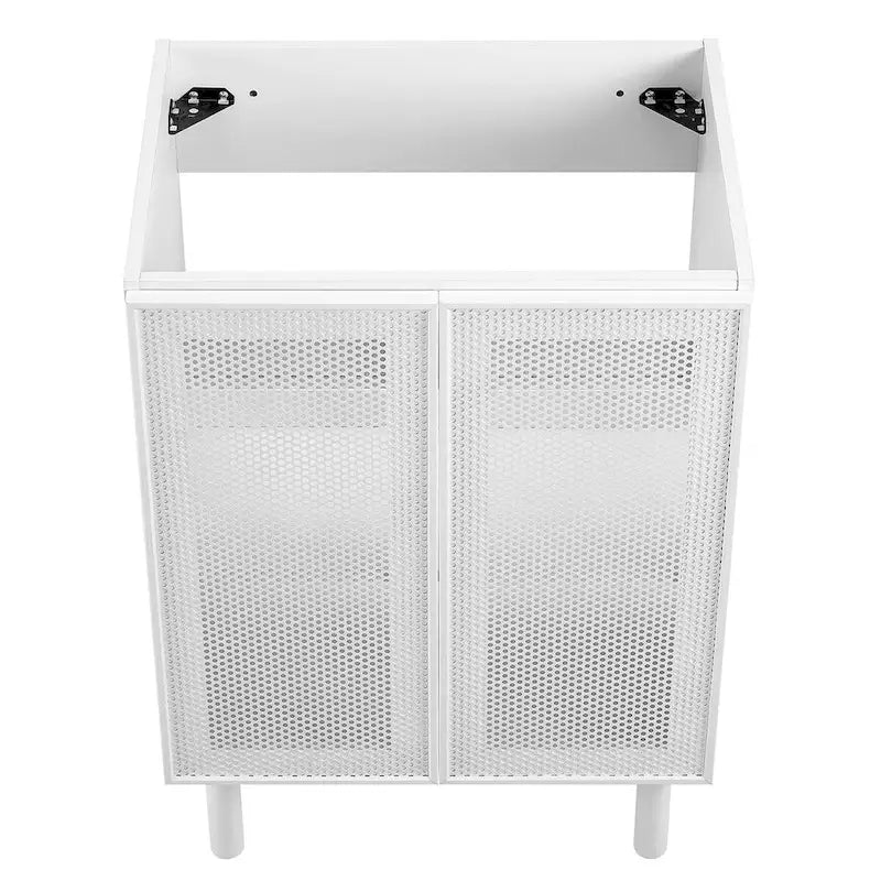 Meuble-lavabo Calla 24 en métal perforé (lavabo non inclus)