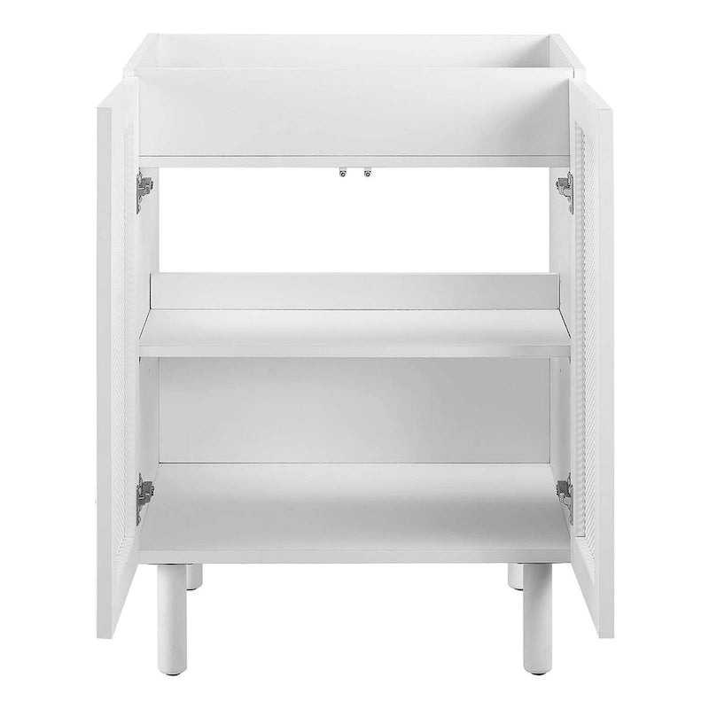 Meuble-lavabo Calla 24 en métal perforé (lavabo non inclus)