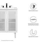 Meuble-lavabo Calla 24 en métal perforé (lavabo non inclus)