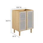Meuble-lavabo Calla 24 en métal perforé (lavabo non inclus)
