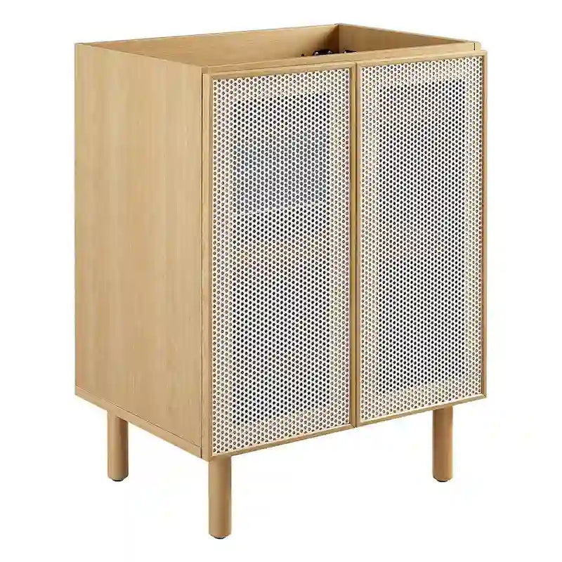 Meuble-lavabo Calla 24 en métal perforé (lavabo non inclus)
