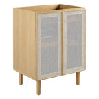 Meuble-lavabo Calla 24 en métal perforé (lavabo non inclus)