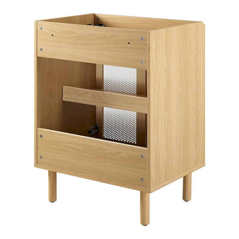 Meuble-lavabo Calla 24 en métal perforé (lavabo non inclus)