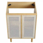 Meuble-lavabo Calla 24 en métal perforé (lavabo non inclus)