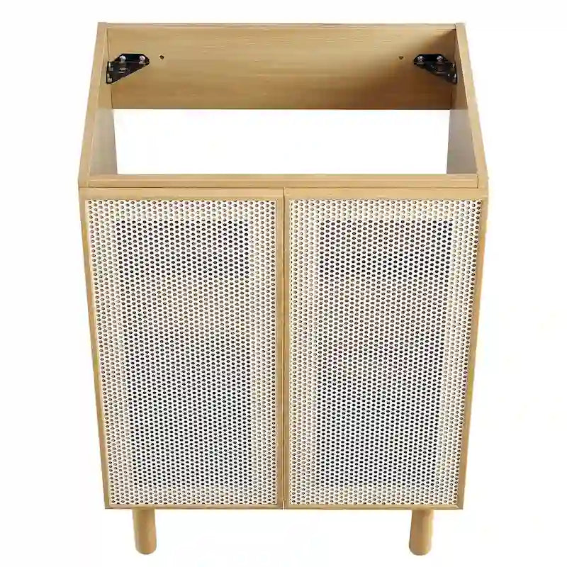 Meuble-lavabo Calla 24 en métal perforé (lavabo non inclus)