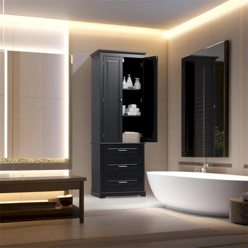 Meuble de rangement haut avec trois tiroirs