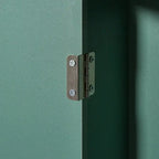 Meuble d'angle de salle de bain haut et autoportant avec portes et étagères réglables