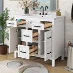Meuble-lavabo avec vasque intégrée en résine