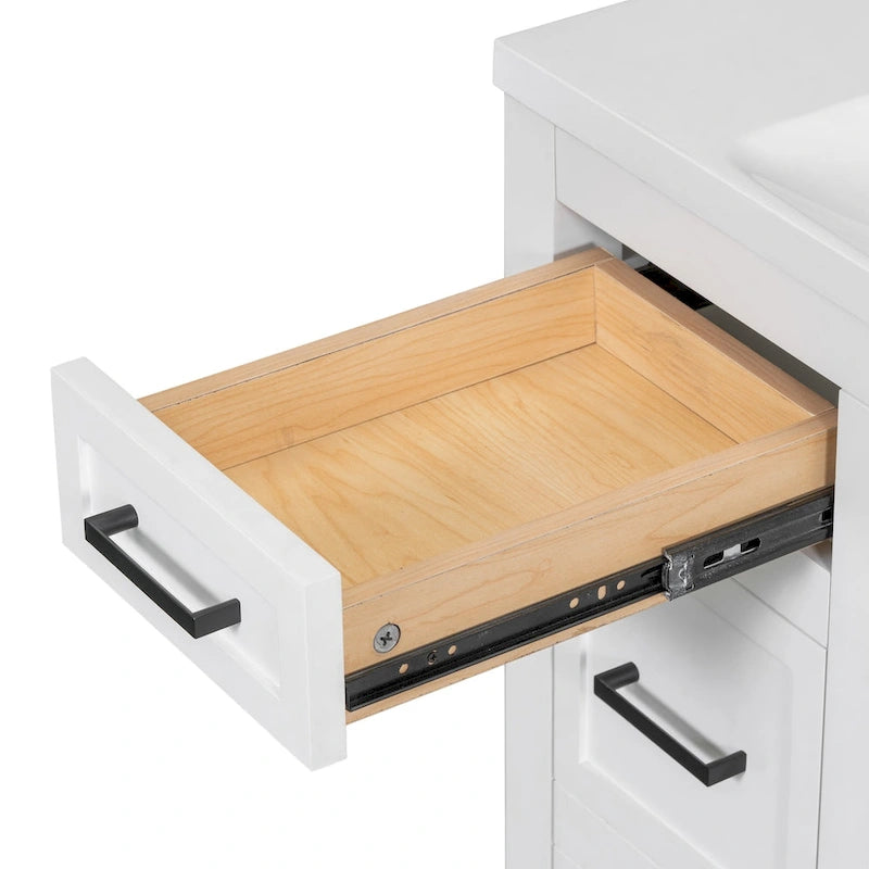 Meuble-lavabo avec vasque intégrée en résine