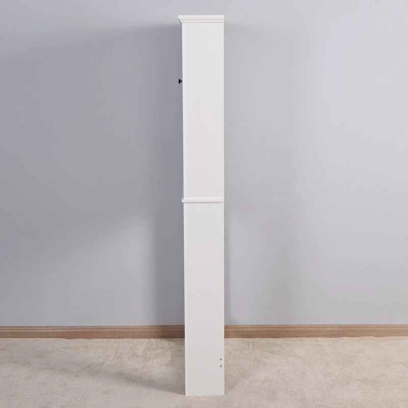 Meuble de rangement de salle de bain en bois au-dessus des toilettes avec étagère réglable