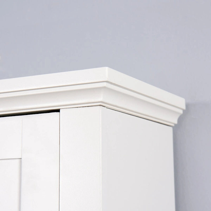 Meuble de rangement de salle de bain en bois au-dessus des toilettes avec étagère réglable