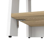 Armoire à linge Colyn, quatre étagères, verticale, chêne clair / blancHaute qualité et durable
