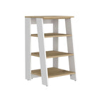 Armoire à linge Colyn, quatre étagères, verticale, chêne clair / blancHaute qualité et durable
