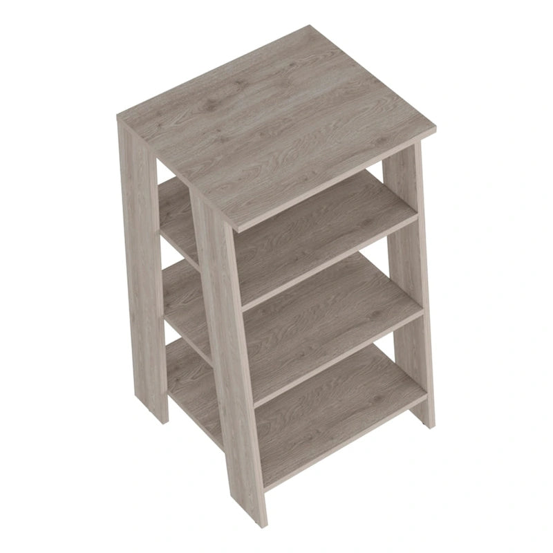 Armoire à linge Colyn, quatre étagères, verticale, chêne clair / blancHaute qualité et durable