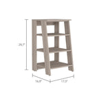 Armoire à linge Colyn, quatre étagères, verticale, chêne clair / blancHaute qualité et durable
