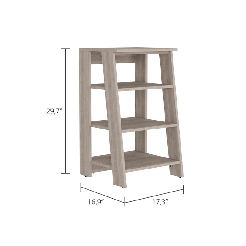 Armoire à linge Colyn, quatre étagères, verticale, chêne clair / blancHaute qualité et durable