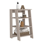 Armoire à linge Colyn, quatre étagères, verticale, chêne clair / blancHaute qualité et durable