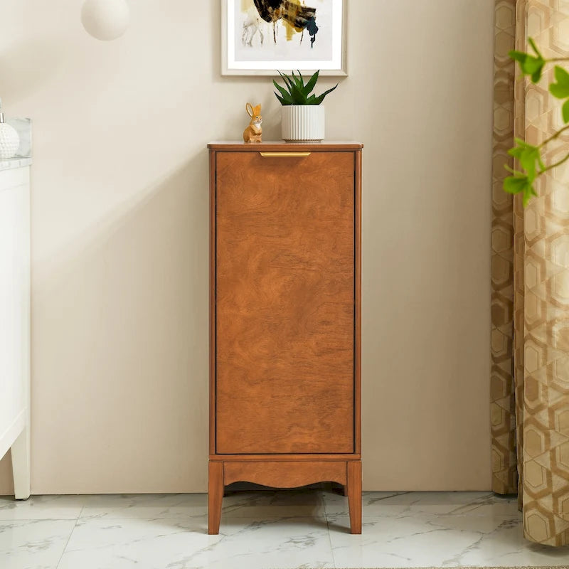 Modern Bathroom Floor Cabinet &Linen cabinet with Adjustable Shelves,Antique Brass(14.512.635.7)