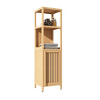 Meuble de rangement haut de salle de bain en bambou naturel