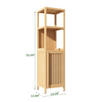 Meuble de rangement haut de salle de bain en bambou naturel
