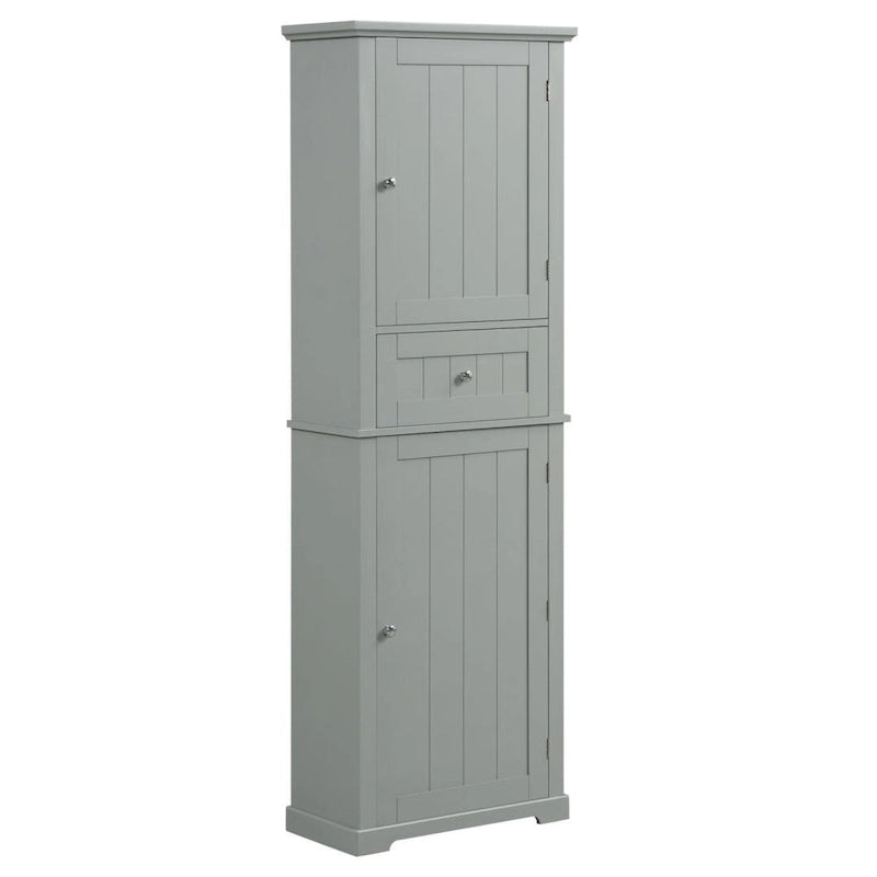 Tall Bathroom Storage Cabinet Freestanding Storage Cabinet with Drawer and Adjustable Shelf MDF Board with Painted Finish
