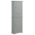 Tall Bathroom Storage Cabinet Freestanding Storage Cabinet with Drawer and Adjustable Shelf MDF Board with Painted Finish