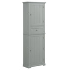 Tall Bathroom Storage Cabinet Freestanding Storage Cabinet with Drawer and Adjustable Shelf MDF Board with Painted Finish