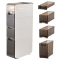 Meuble de Rangement Salle de Bain 4 Niveaux Autoportant Porte-Papier Toilette - 16,14P x 6,9L x 37,91H