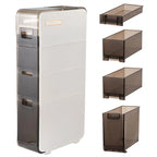 Meuble de Rangement Salle de Bain 4 Niveaux Autoportant Porte-Papier Toilette - 16,14P x 6,9L x 37,91H