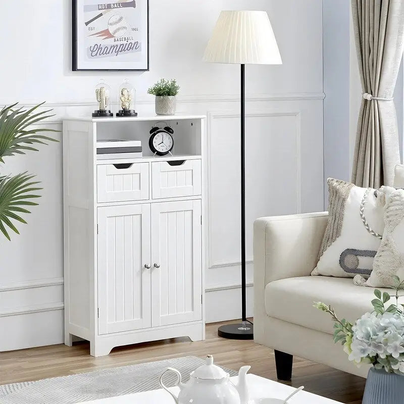 Meuble de rangement de salle de bain avec 2 tiroirs - 12P x 24L x 41H