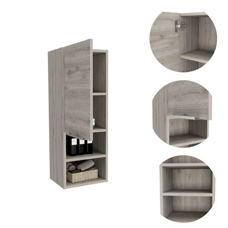 Meuble-lavabo Hazelton, salle de bain, finition chêne fumé, haute qualité et durable