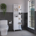 Meuble de salle de bain haut Crovie Linen de 63 pouces, rangement pour linge de maison