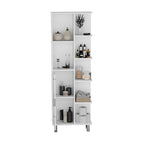 Meuble de salle de bain haut Crovie Linen de 63 pouces, rangement pour linge de maison