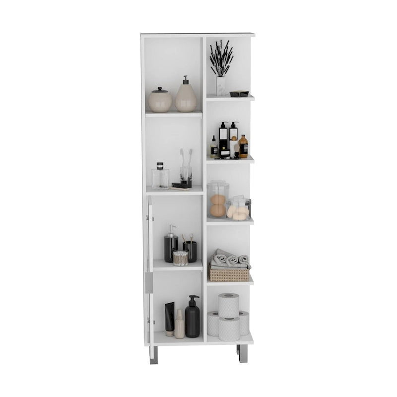 Meuble de salle de bain haut Crovie Linen de 63 pouces, rangement pour linge de maison