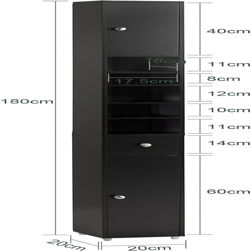 Meuble haut de salle de bain noir - 7,87P x 7,87L x 70,87H