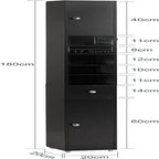Meuble haut de salle de bain noir - 7,87P x 7,87L x 70,87H