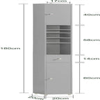 Meuble haut de salle de bain noir - 7,87P x 7,87L x 70,87H