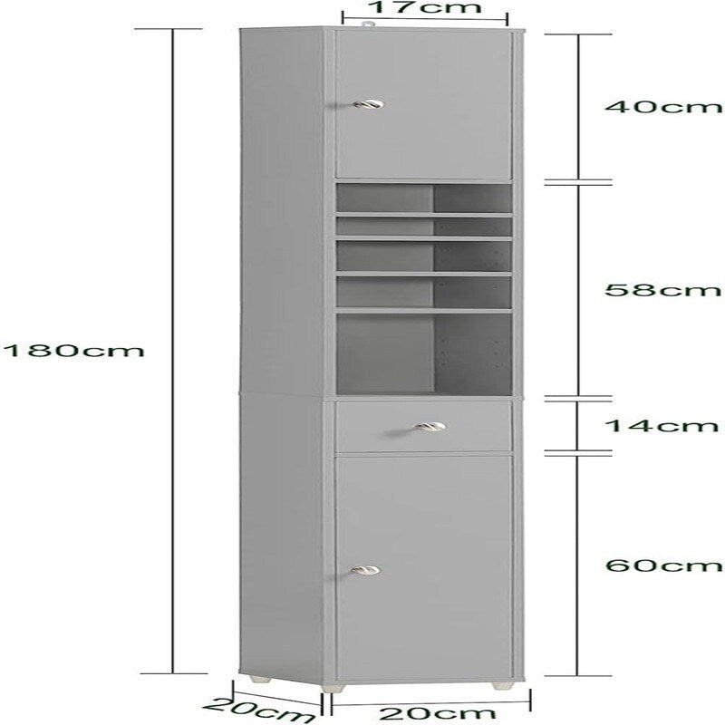 Meuble haut de salle de bain noir - 7,87P x 7,87L x 70,87H