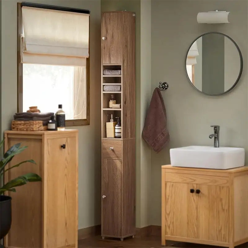 Meuble haut de salle de bain noir - 7,87P x 7,87L x 70,87H