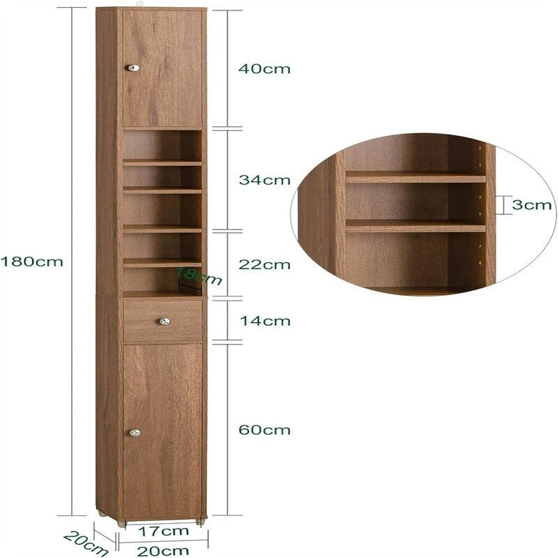 Meuble haut de salle de bain noir - 7,87P x 7,87L x 70,87H