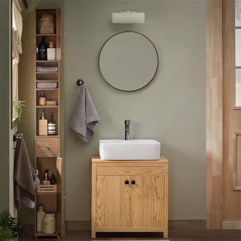 Meuble haut de salle de bain noir - 7,87P x 7,87L x 70,87H