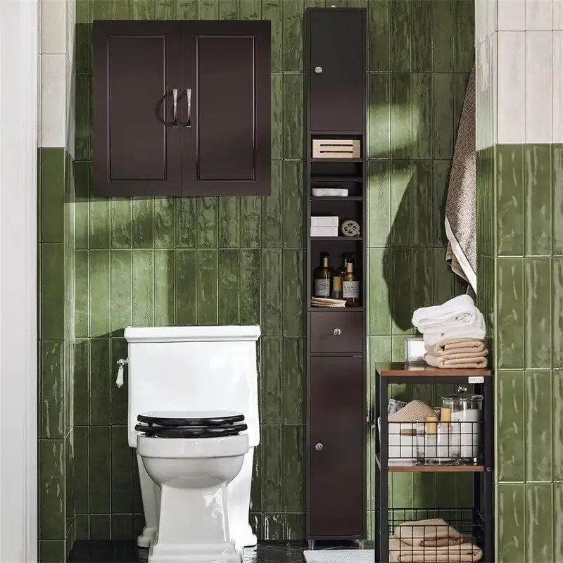 Meuble haut de salle de bain noir - 7,87P x 7,87L x 70,87H