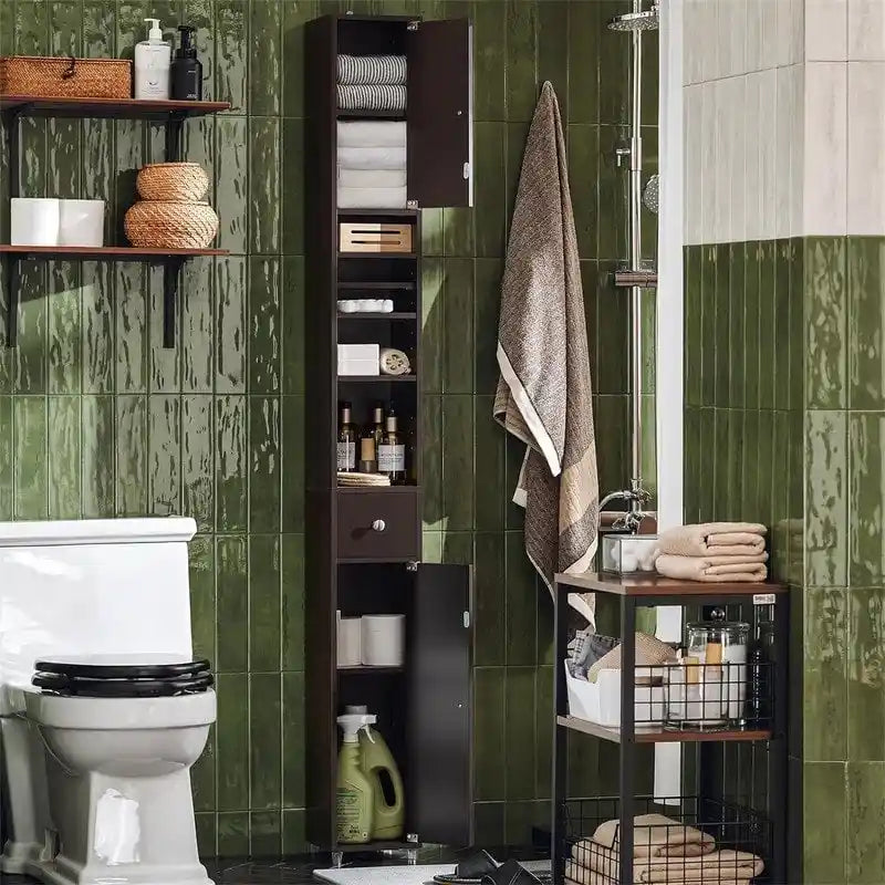 Meuble haut de salle de bain noir - 7,87P x 7,87L x 70,87H