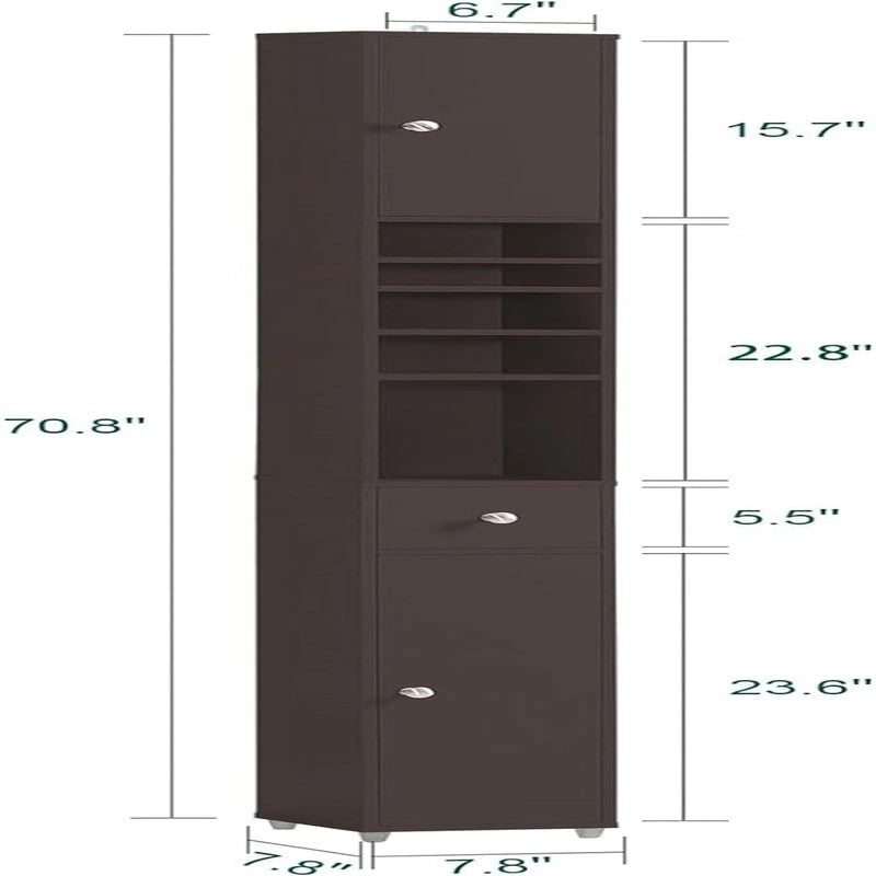 Meuble haut de salle de bain noir - 7,87P x 7,87L x 70,87H