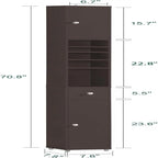 Meuble haut de salle de bain noir - 7,87P x 7,87L x 70,87H