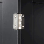 Meuble de rangement haut pour salle de bain, Armoire de rangement autonome avec deux tiroirs de tailles différentes et étagère réglable, Panneau MDF