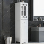 Meuble de salle de bain en bois 2 portes de 64 po avec tablettes ajustables