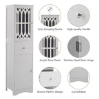 Meuble de salle de bain en bois 2 portes de 64 po avec tablettes ajustables