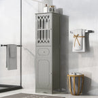 Meuble de salle de bain en bois 2 portes de 64 po avec tablettes ajustables