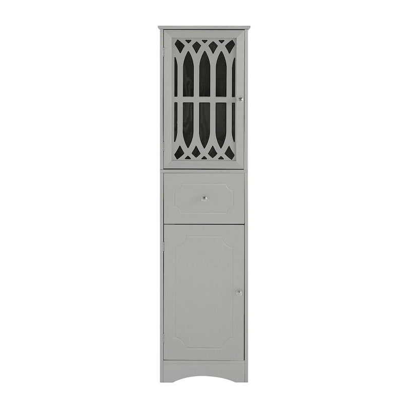 Meuble de salle de bain en bois 2 portes de 64 po avec tablettes ajustables